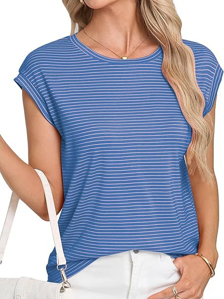 Casual striped women's top with drop shoulders Lune London