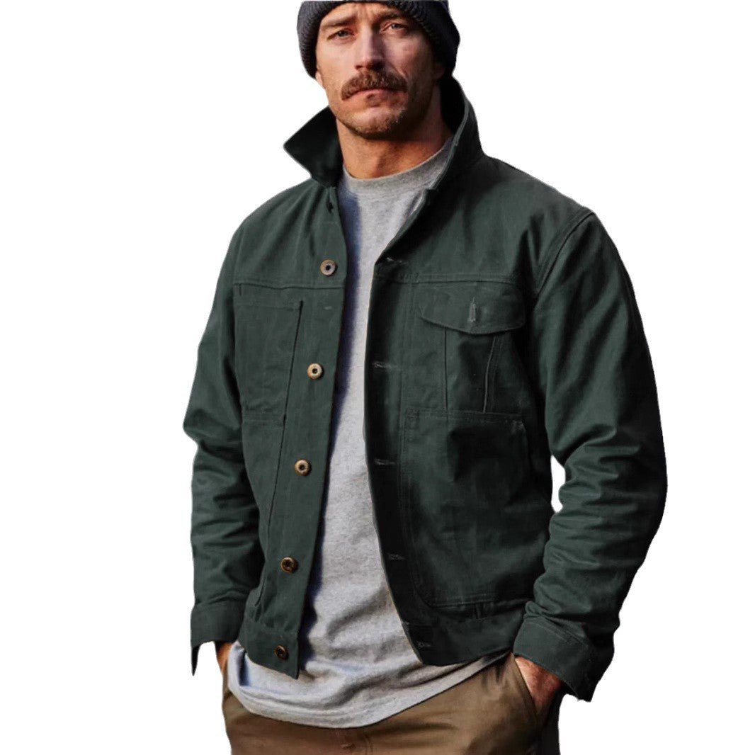 Lightweight utility jacket for men with practical pockets and stylish high collar Lune London