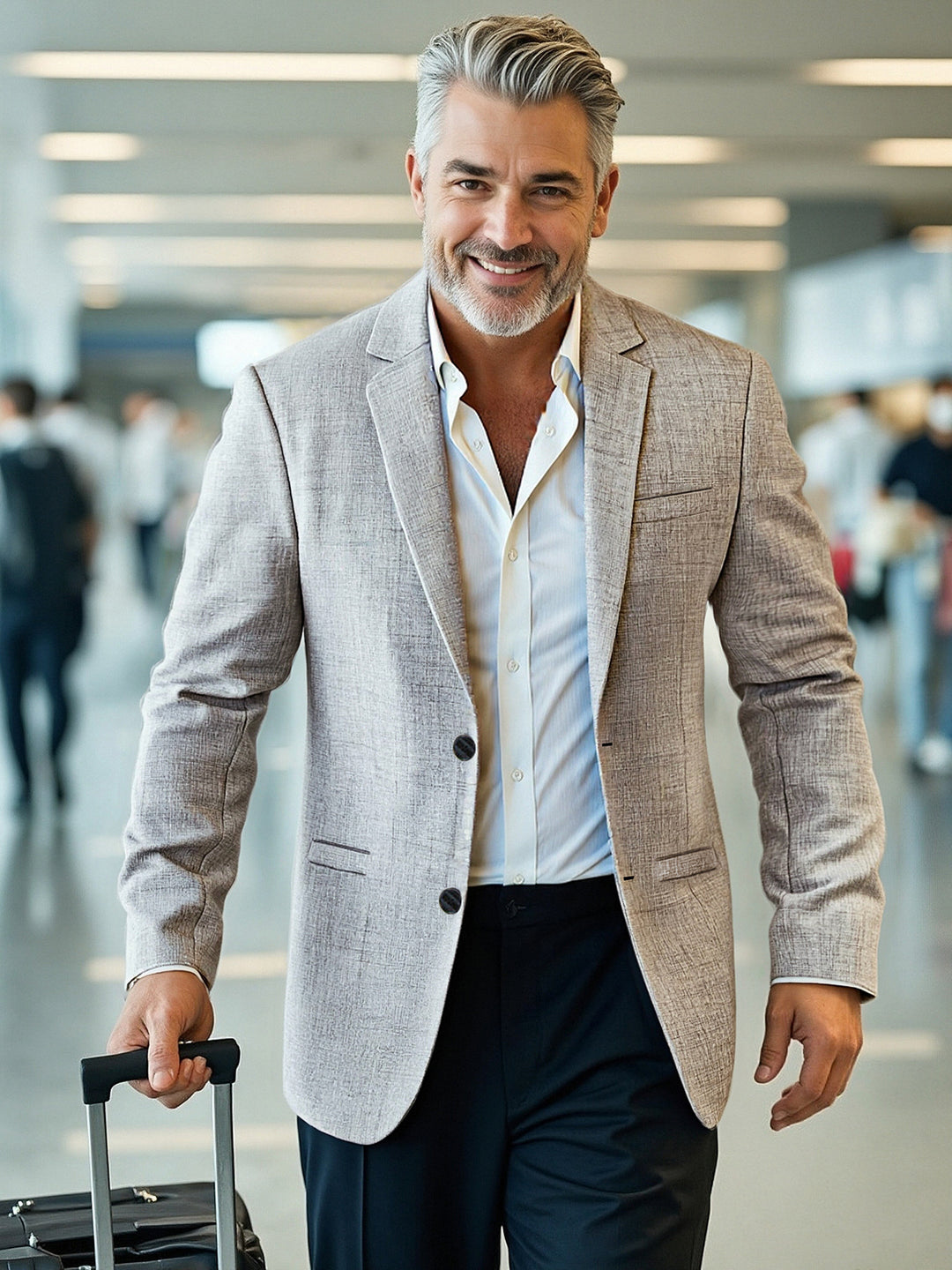 Elegant casual jacket for men in high-quality fabric with structured design Lune London