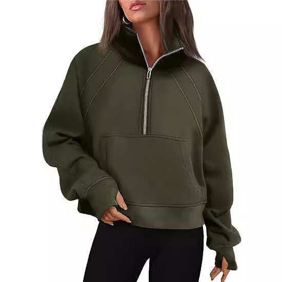 Oversized sweatshirt for women with high collar Lune London