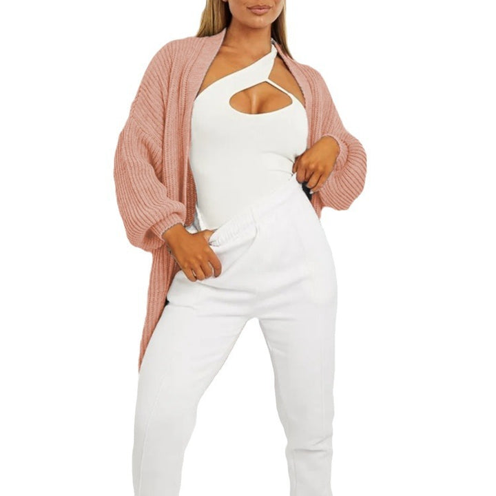 Women's knit cardigan with deep V-neck and generous pockets Lune London