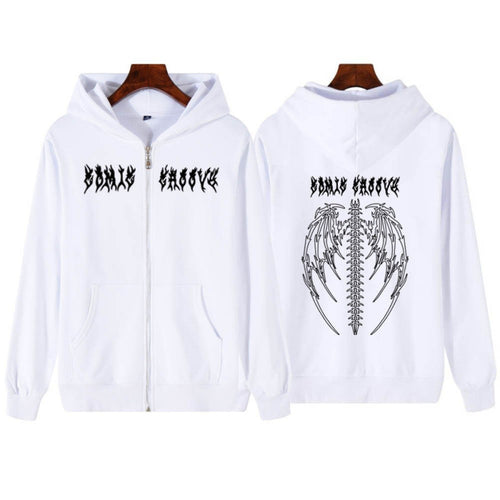Women's hoodie jacket with striking Gothic design and comfortable fit Lune London