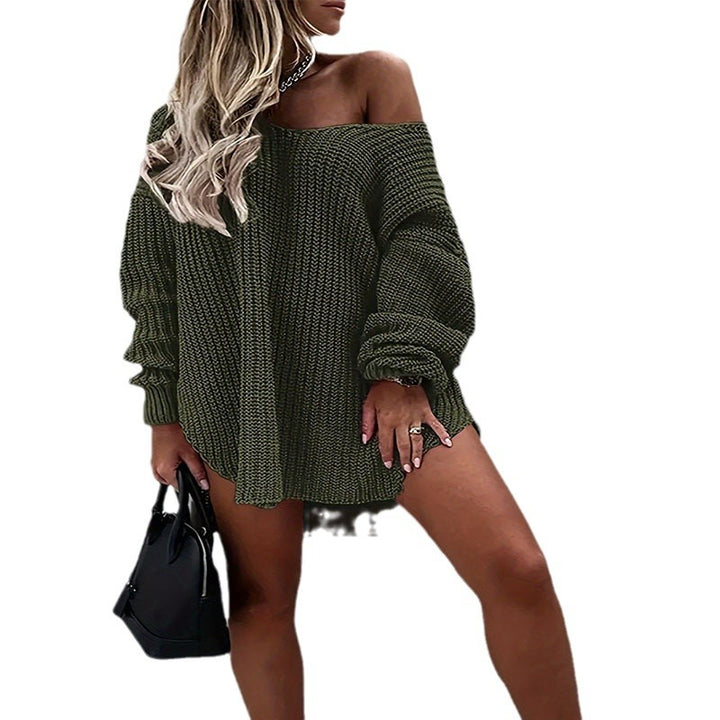 Oversized knitted pullover for women with a loose fit and open sleeves Lune London