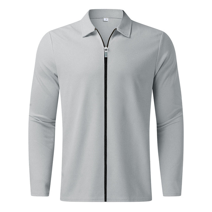 Men's long sleeve sporty t-shirt with zip and breathable structure Lune London