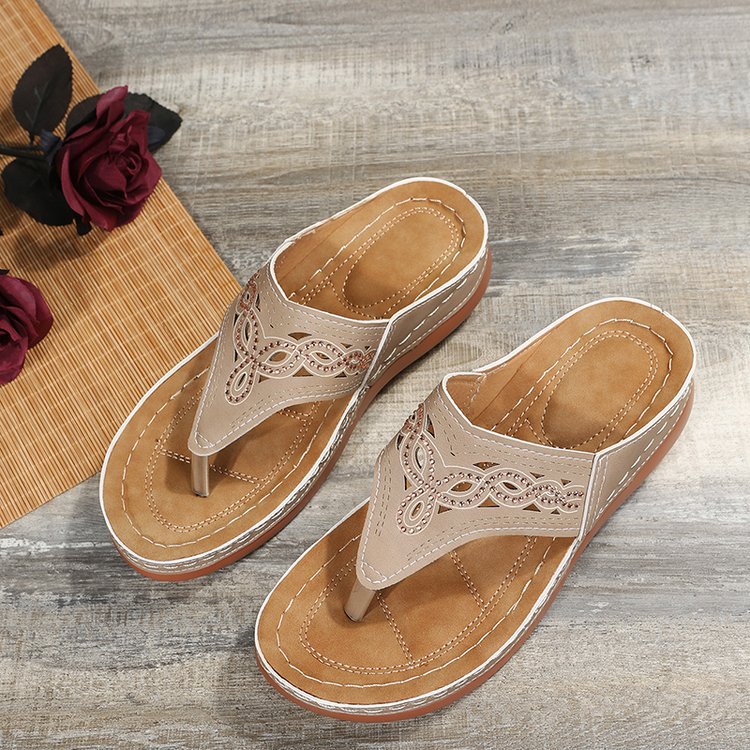 Open toe slip-on sandals comfort Lune London