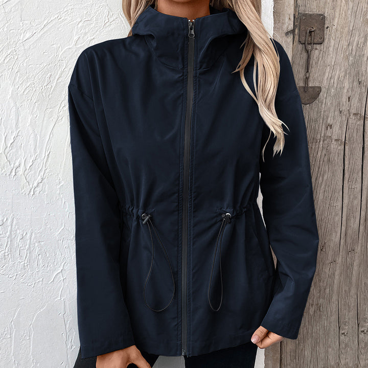 Lightweight hooded jacket for women with adjustable waist Lune London