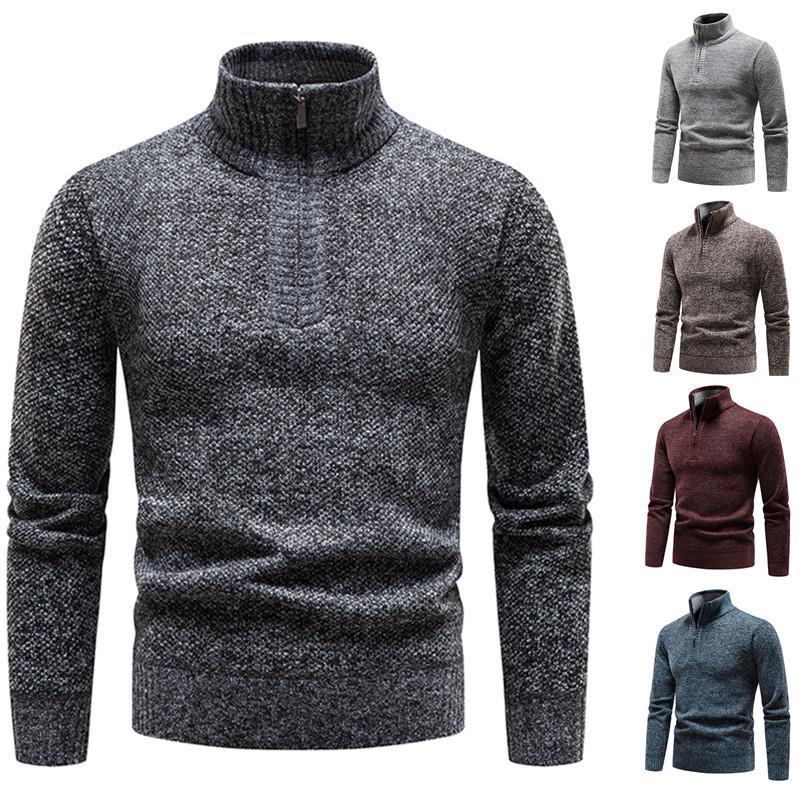 Men's sweater with half-zip and structured design Lune London