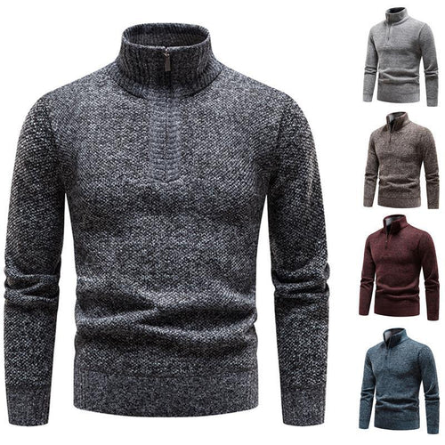 Men's sweater with half-zip and structured design Lune London