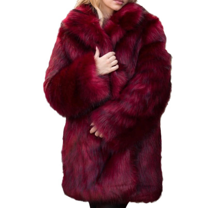 Luxurious faux fur coat for women with voluminous sleeves Lune London