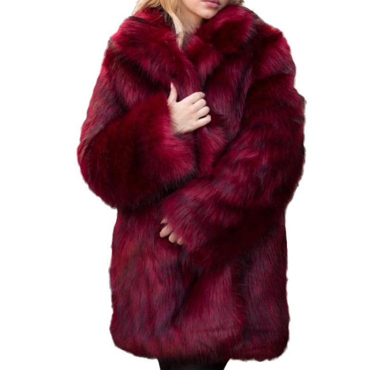 Women's Luxurious Faux Fur Coat with Voluminous Sleeves Lune London