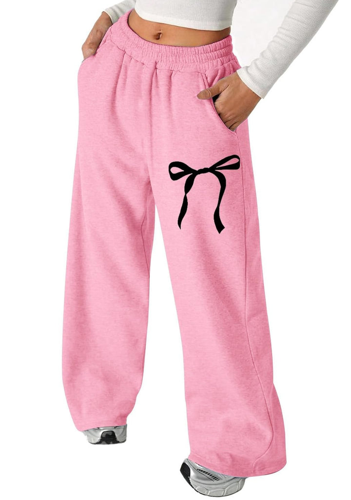 Pantalons de loisirs pour femmes avec motif de nœud élégant et coupe confortable Chic & Stil