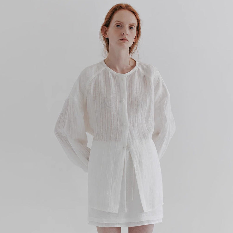 Chemises longues décontractées pour femmes avec structure fine Chic & Stil