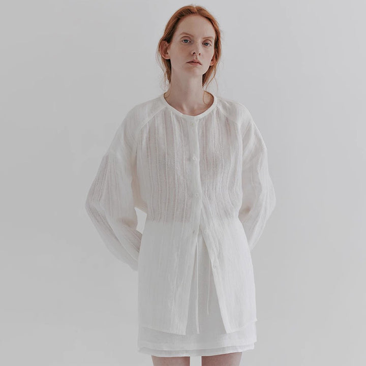 Chemises longues décontractées pour femmes avec structure fine Chic & Stil
