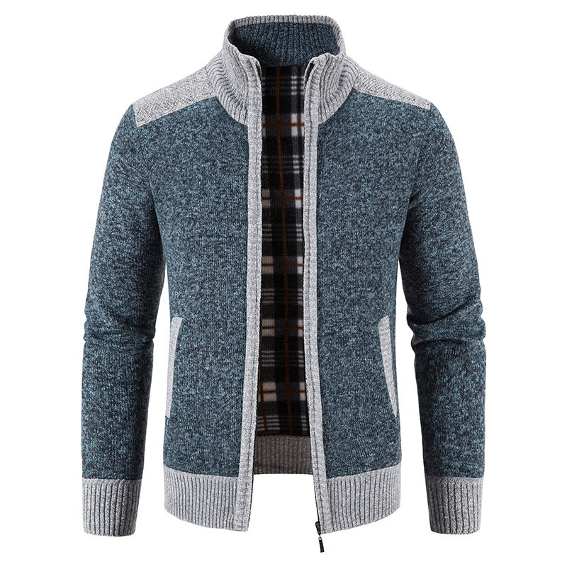 Men's knit jacket with modern zipper Lune London