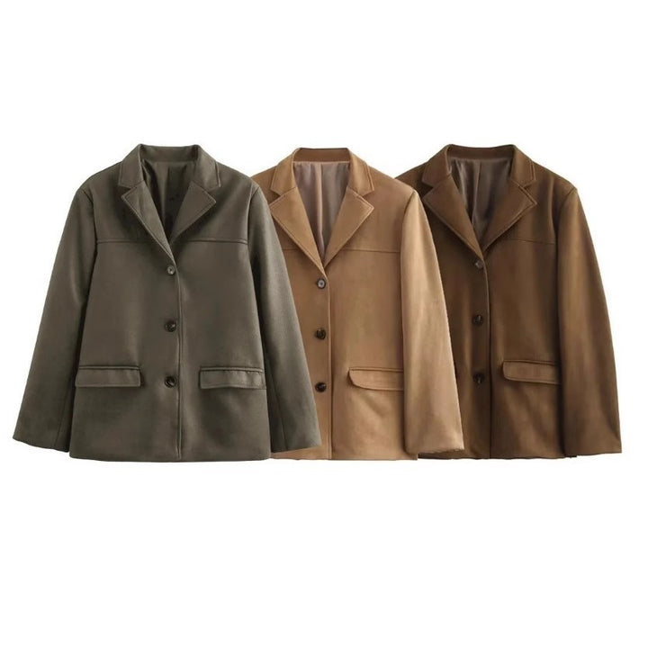 Trendy wool blazer for women with pockets and high-quality finish Lune London