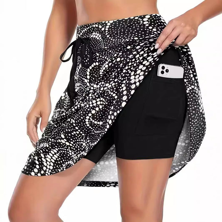 Women's sports skirt with integrated compression shorts Lune London