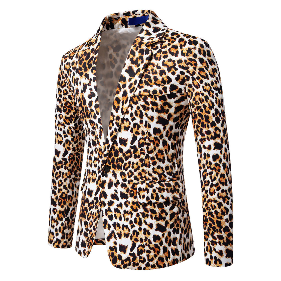 Men's Stylish Blazer with Animal Print and Slim Fit Lune London
