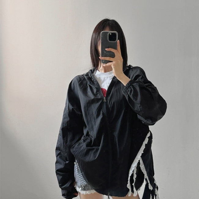 Ladies sporty transitional jacket with zipper Chic & Stil