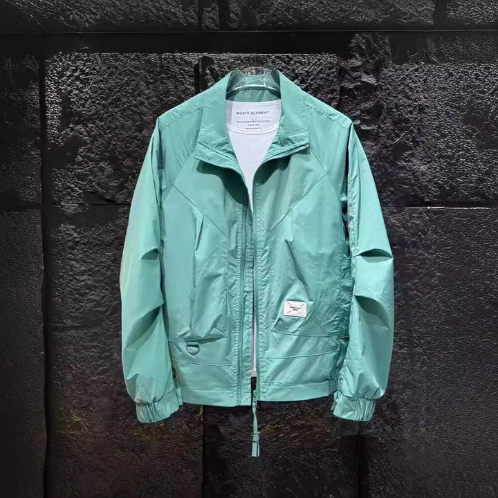 Unisex lightweight windbreaker with an innovative cut Lune London