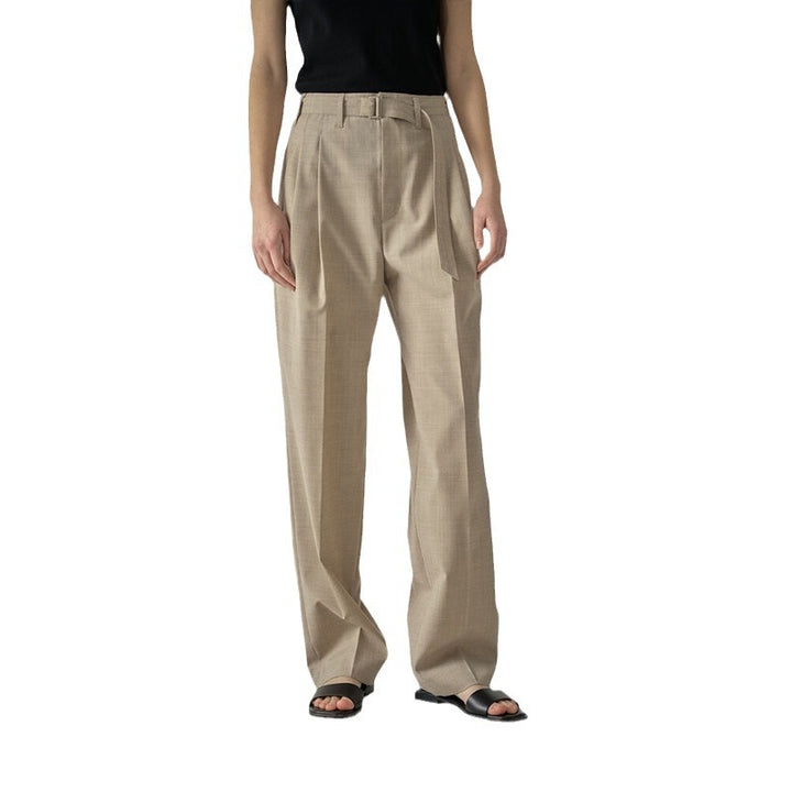 Elegant and widely cut women's suit pants with open side pockets Lune London