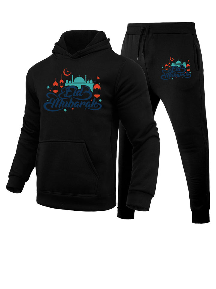 Ladies' hoodie and jogger set with festive pattern Lune London