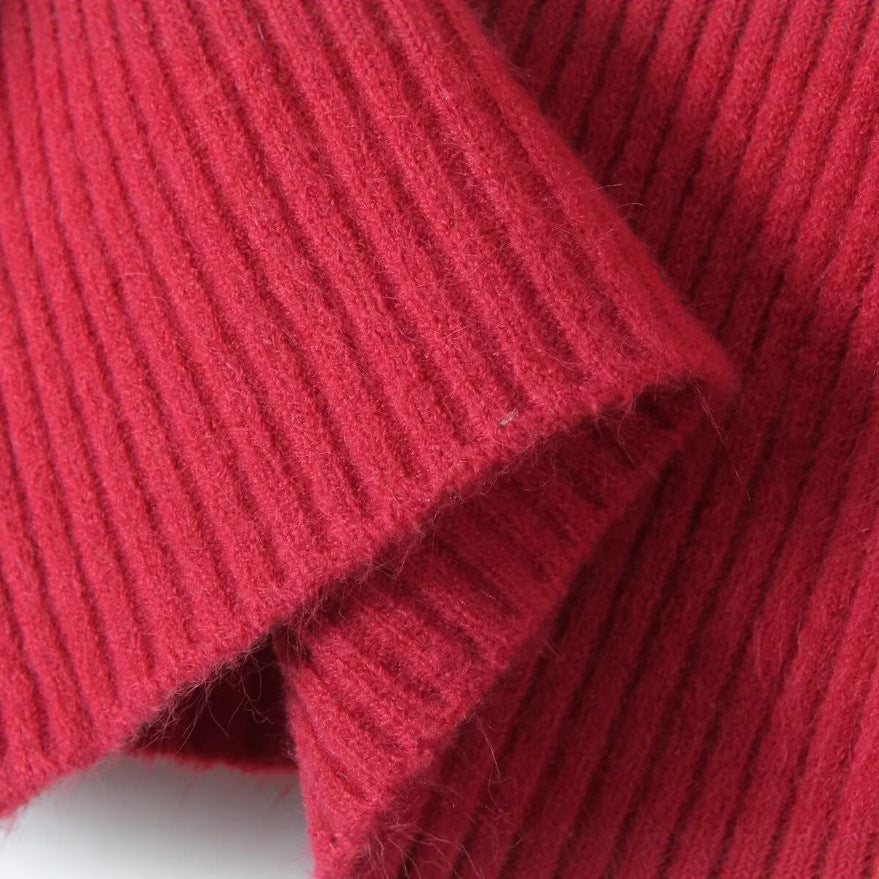 Pull en tricot épais pour femmes avec col montant Chic & Stil