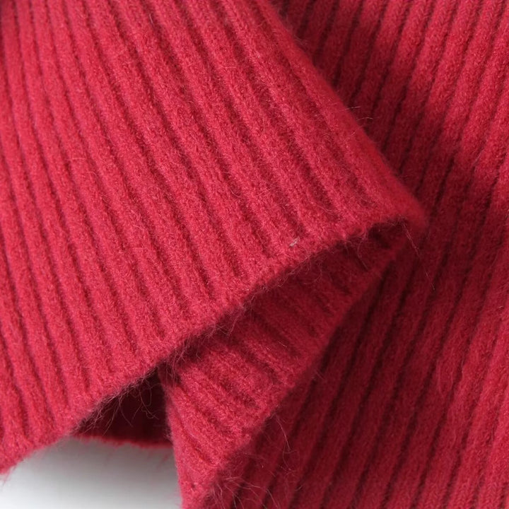 Pull en tricot épais pour femmes avec col montant Chic & Stil