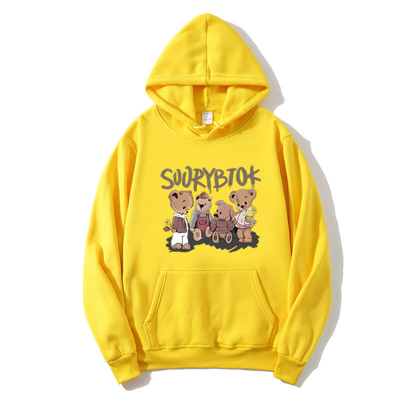 Womens hoodie with playful bear motif Chic & Stil
