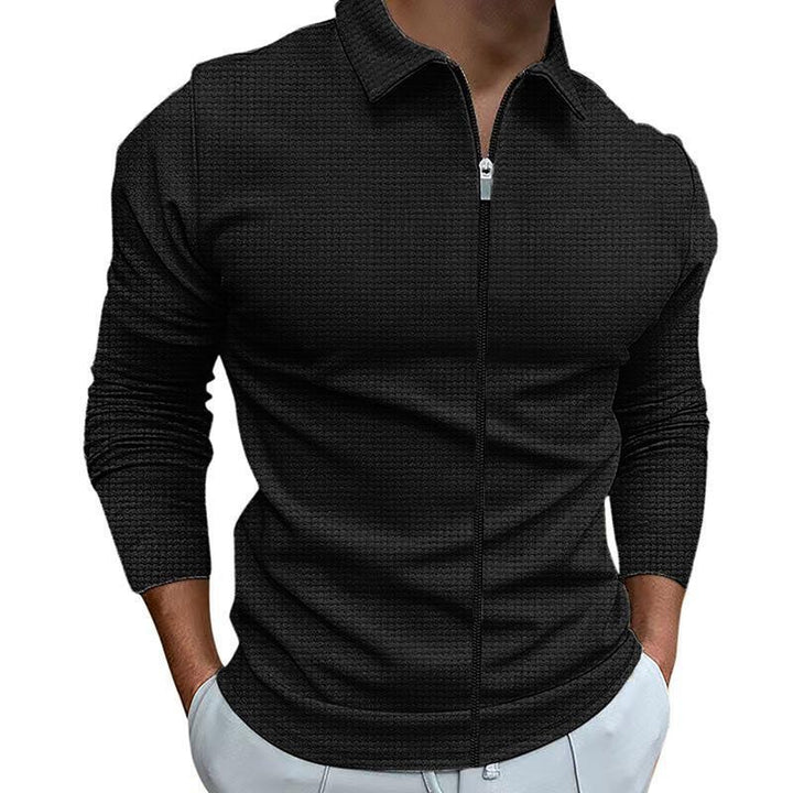 Functional pullover for men with zip and structured design Lune London