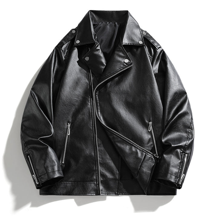 Ladies classic faux leather biker jacket Lune London