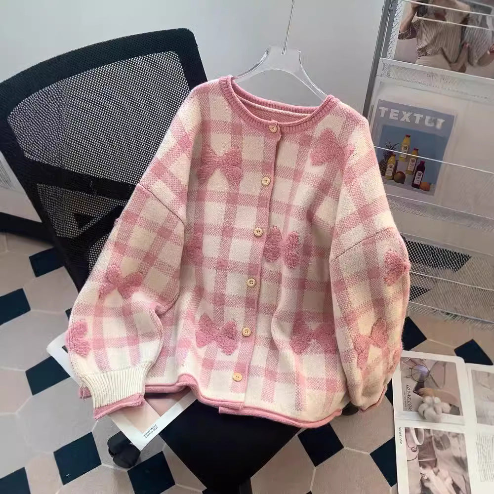 Cardigan surdimensionné pour femmes avec motif cœur Chic & Stil
