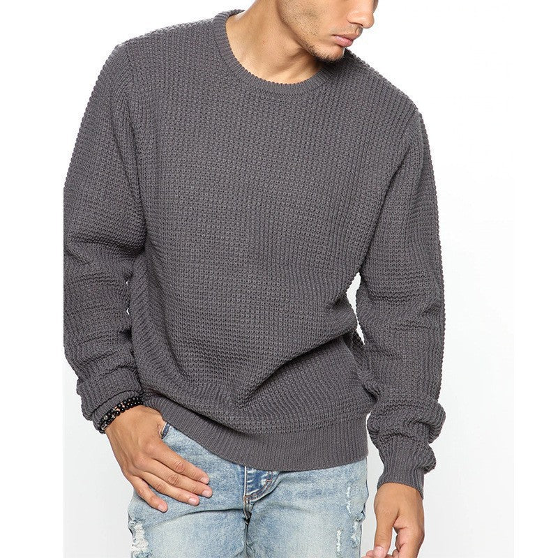 Men's chunky knit sweater with modern cut and cozy inner lining Lune London
