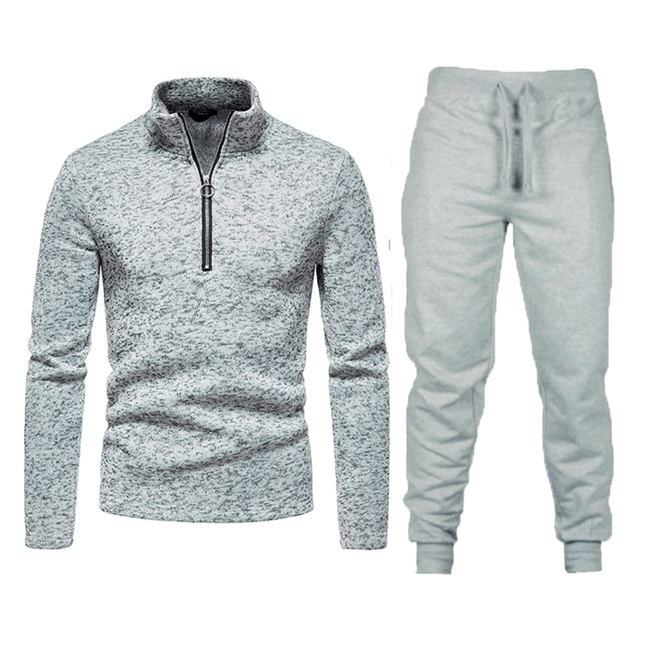 Men's fleece sports tracksuit with zip Lune London