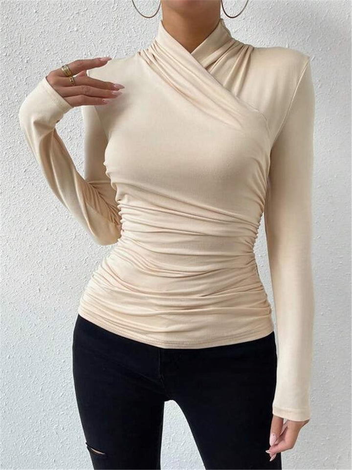 Long sleeve blouse for women with a refined wrap design Lune London