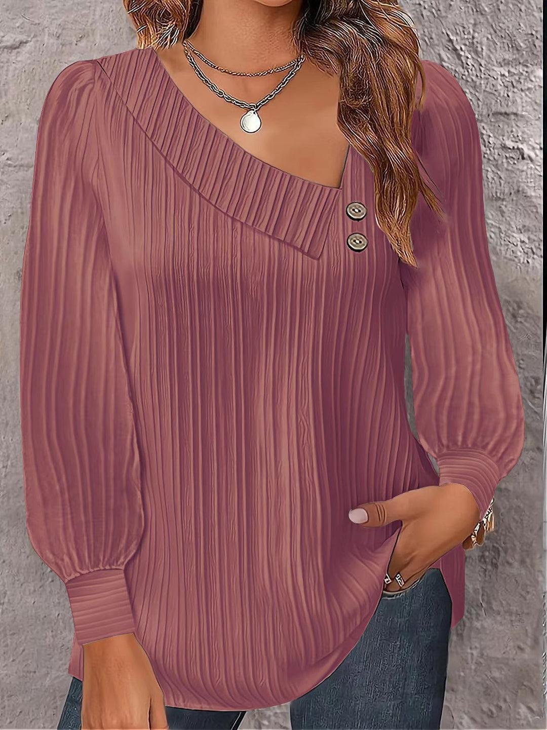 Long sleeve blouse for women with gathers Lune London