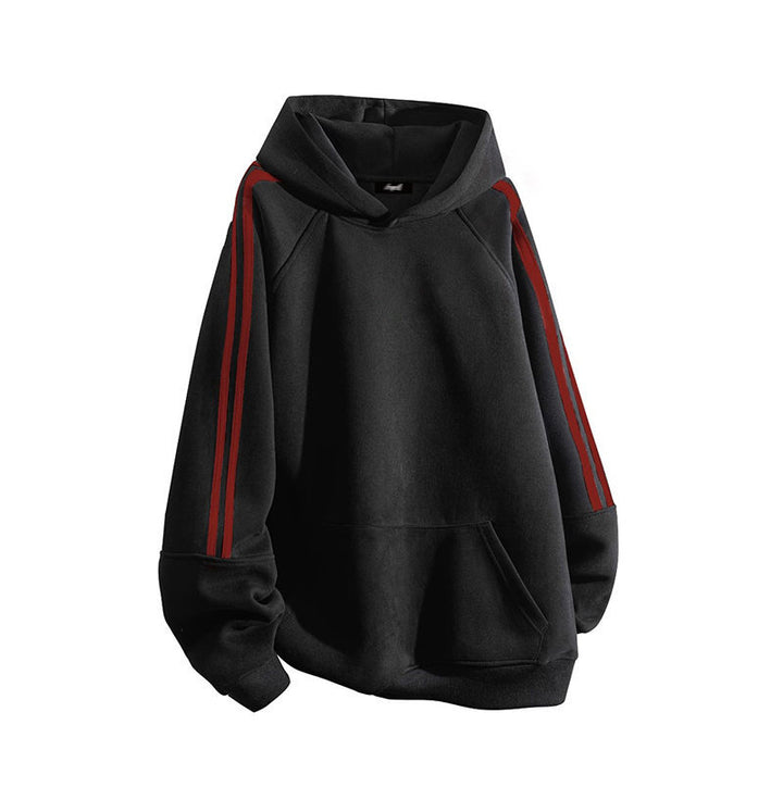 Sporty hoodie for women with chic and stylish side stripes