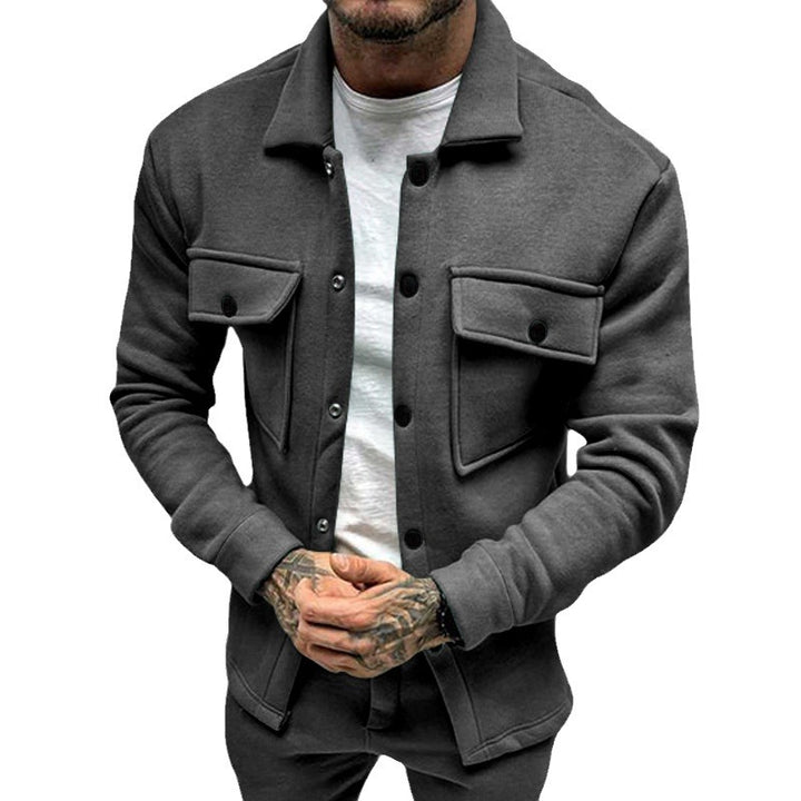 Casual transition jacket for men with practical pockets and snap button closure Lune London