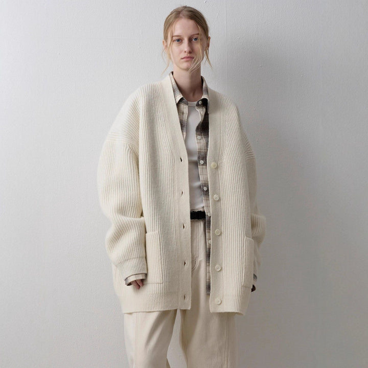 Cardigan en tricot épais pour femmes avec des manches surdimensionnées Chic & Stil