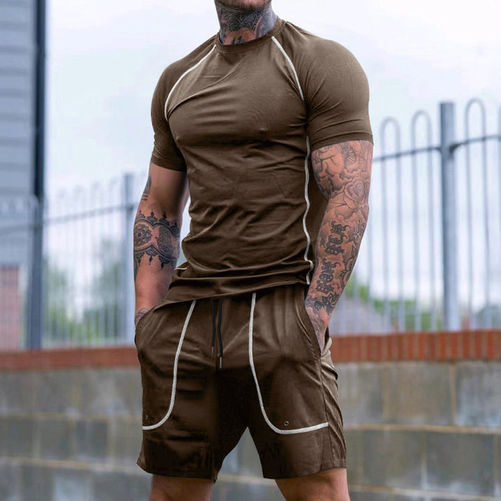 Men's Short Sleeve Sports T-Shirt and Comfortable Shorts Set Lune London