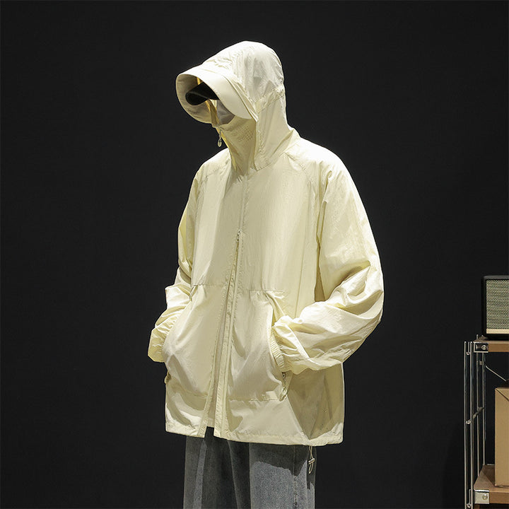 Lightweight and breathable casual jacket for men with adjustable hood Lune London