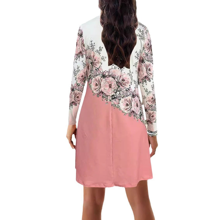 Mini dress for women with floral design and elegant V-neck Lune London