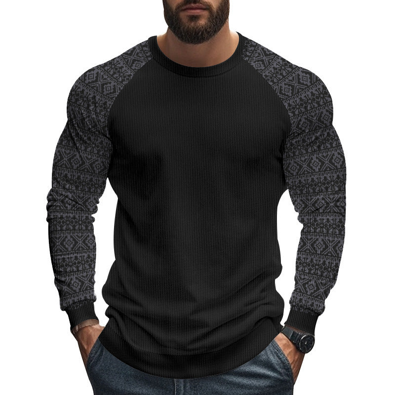 Long sleeve sweater for men with geometric pattern Lune London