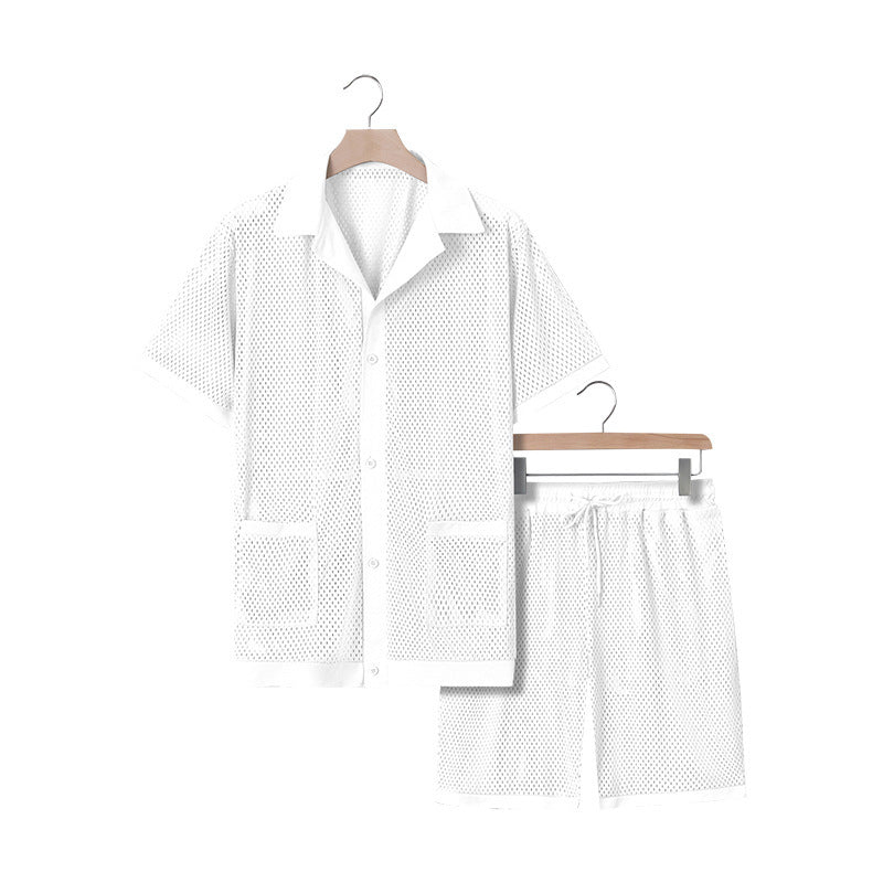 Lune London women's breathable mesh pajama set with practical pockets