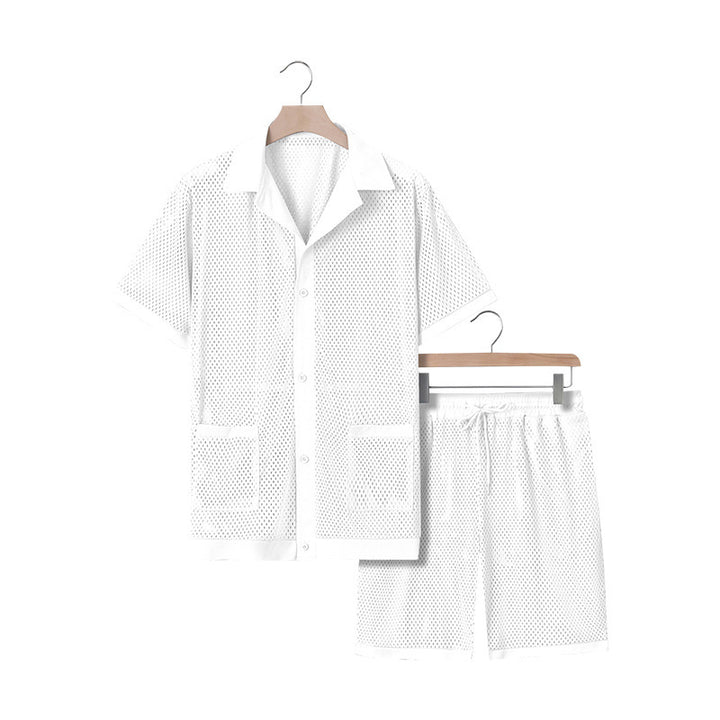 Lune London women's breathable mesh pajama set with practical pockets