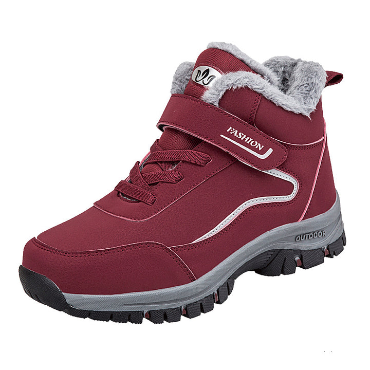 Women outdoor hiking shoes warm padded with adjustable Velcro closure Lune London