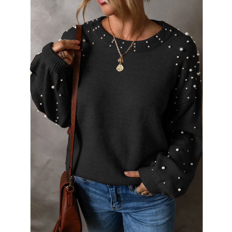 Pull en tricot pour femmes avec détails en perles Chic & Stil