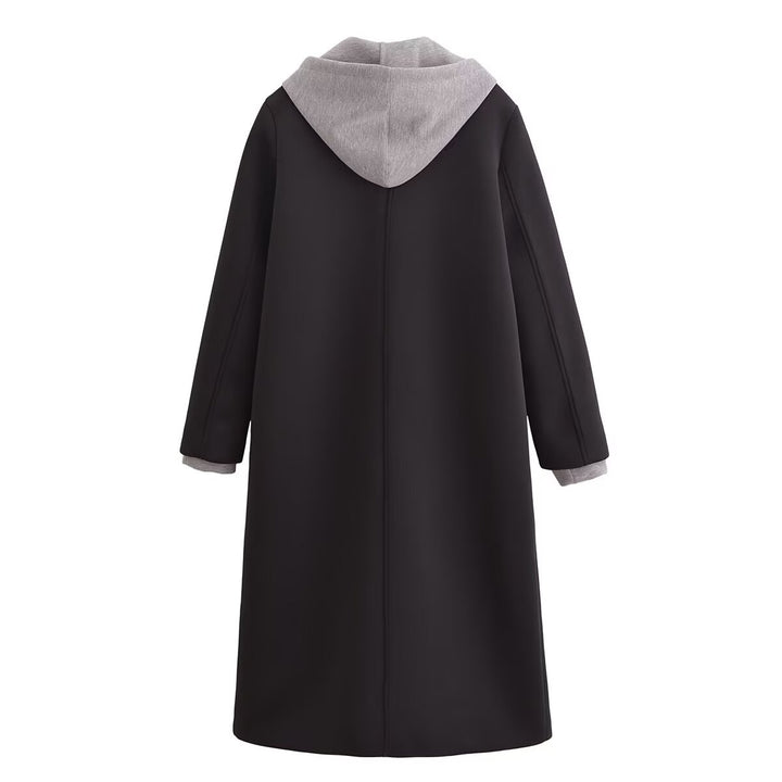 Women's transitional coat with integrated hood Lune London