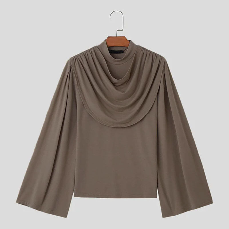 Women Elegant Blouse with Drapes and Wide Sleeves Lune London