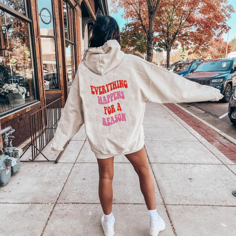 Women's hoodie with a unique motivational print and comfortable fit Chic & Stil