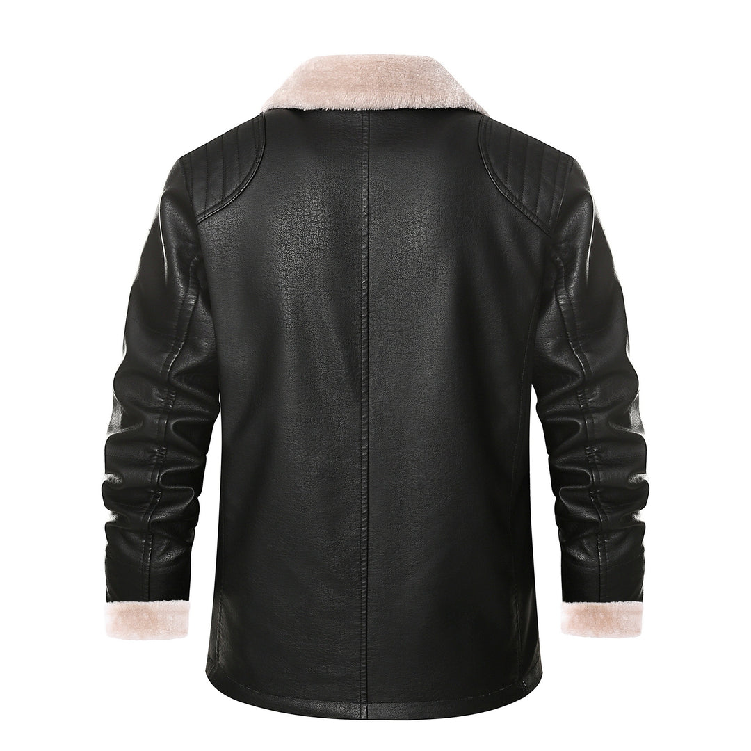 Chic leather jacket for men with warm lining and elegant collar Lune London